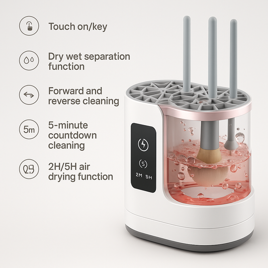 Bare Bristles™ GlowCycle– Electric Brush Cleaner & Dryer
